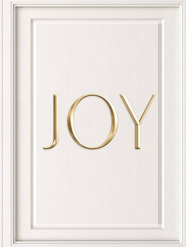 JOY: Oversized Decorative Book for Display, Aesthetic Coffee Table Decor, Luxury White Wood Textu... | Amazon (US)