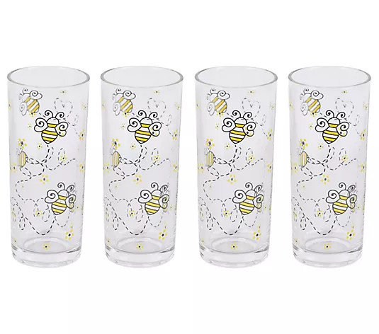 Make Your Selection: Temp-tations Special Edition Set of (4) 14oz Straight Walled Glass Tumblers | QVC