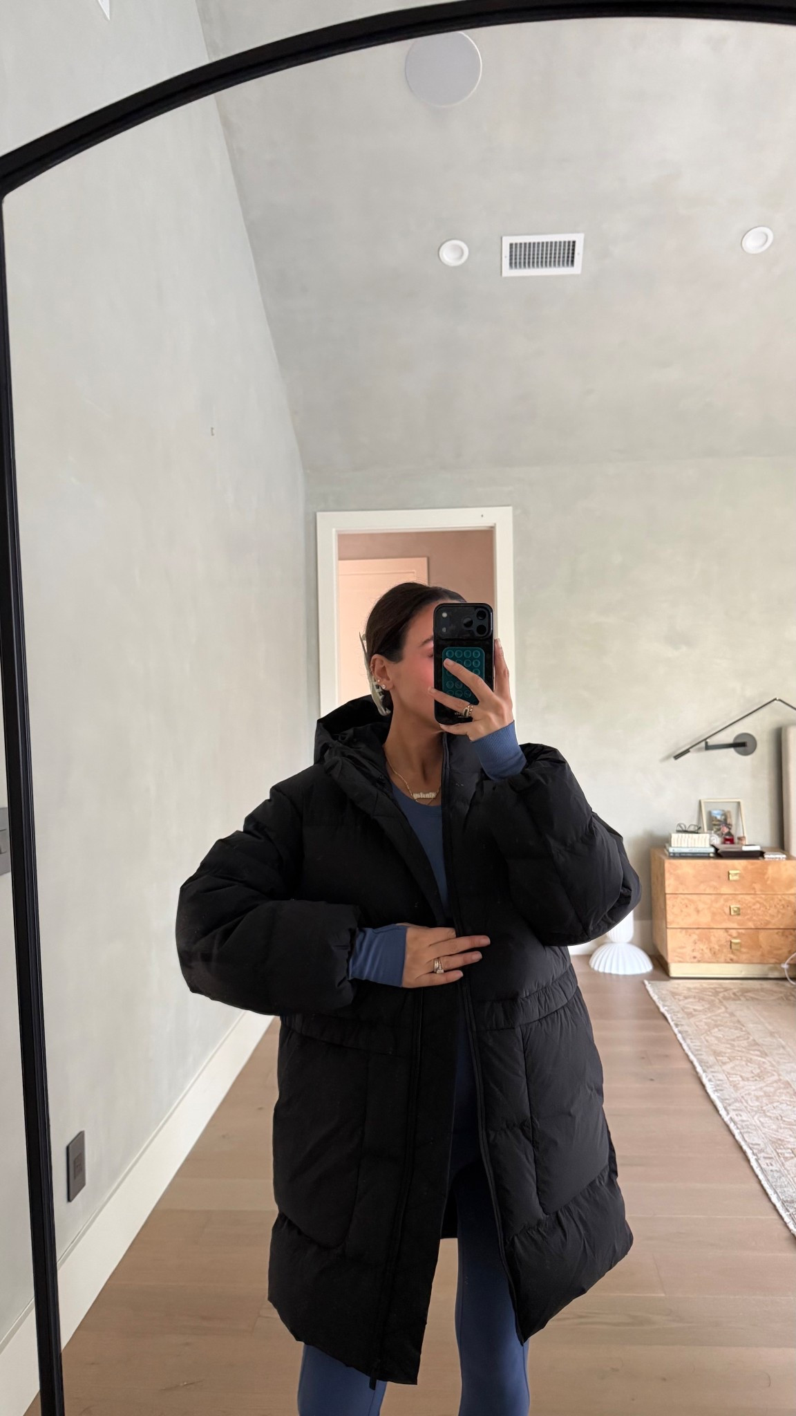 +Scuba Cropped Funnel-Neck Half Zip Waffle & Scuba Mid-Rise Oversized Jogger
Regular in Indochine Blue
+Cinch-Waist 600-Down-Fill Puffer in Black
+lululemon Align™ High-Rise Pant with Pockets 28" & Swiftly Tech Long-Sleeve Shirt 2.0
Hip Length
@lululemon #lululemoncreator #ad
