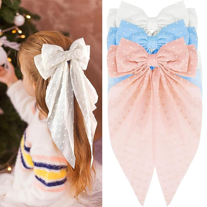 3 Colors Giant Hair Bows for Women, 15inch Double Layers Big Bow Clips French Barrette Hair Acces... | Amazon (US)