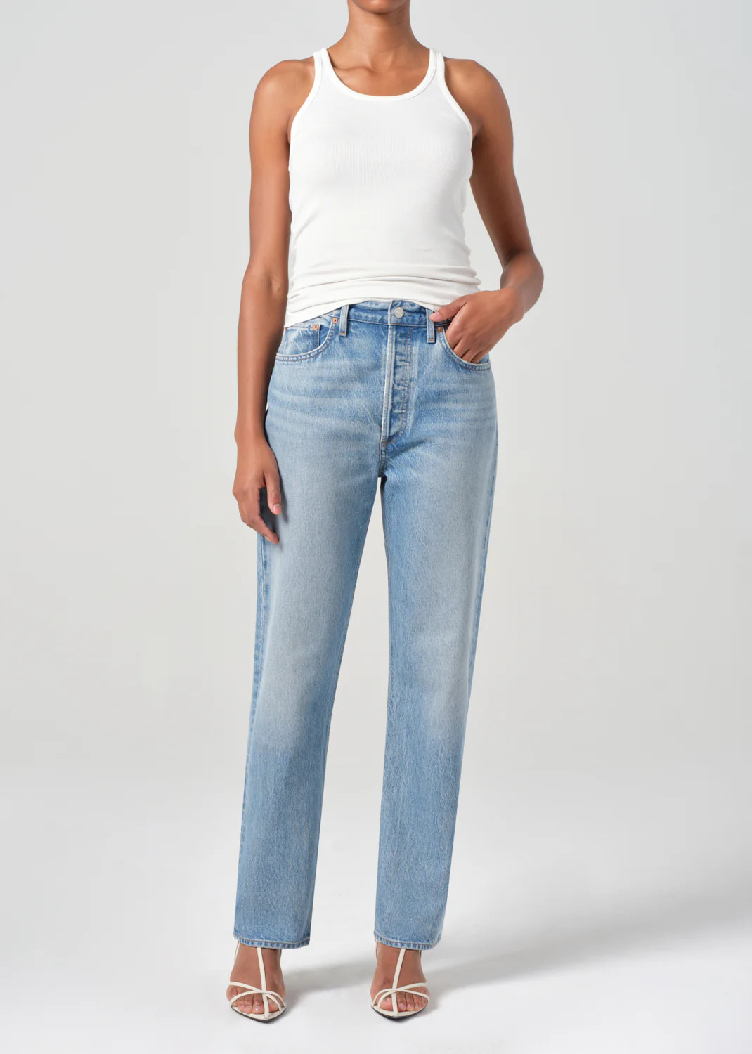 90's Pinch Waist High Rise Straight in Infinite | AGOLDE