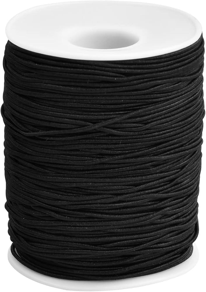Focenat Elastic String for Bracelets, 1mm 100m Elastic Cord Stretchy Black String Bead String Bra... | Amazon (CA)