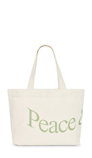Wordmark Tote Bag in Bone | Revolve Clothing (Global)