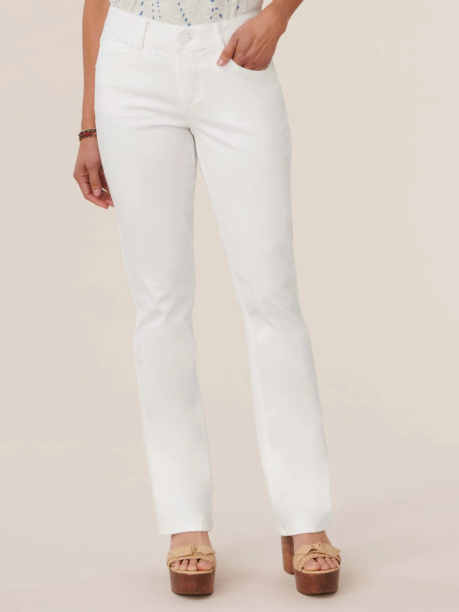"Ab"solution® Itty Bitty Bootcut White Jeans | Democracy Clothing