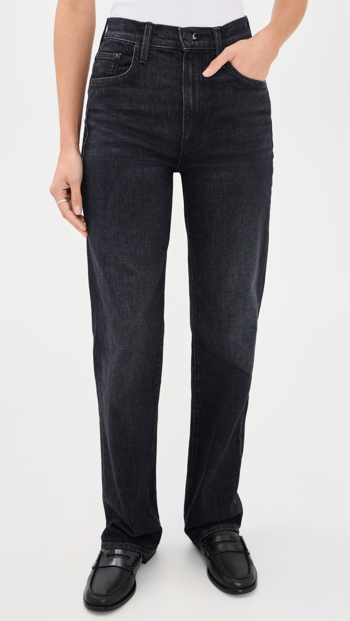 MOTHER The Rambler Zip Sneak Jeans Riding The Milkyway 24 | Shopbop