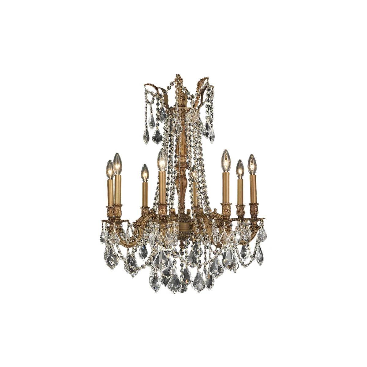 Worldwide Lighting W83306FG24-CL French Gold / Clear Crystal Windsor 8 Light 24" Wide Chandelier ... | Build.com, Inc.