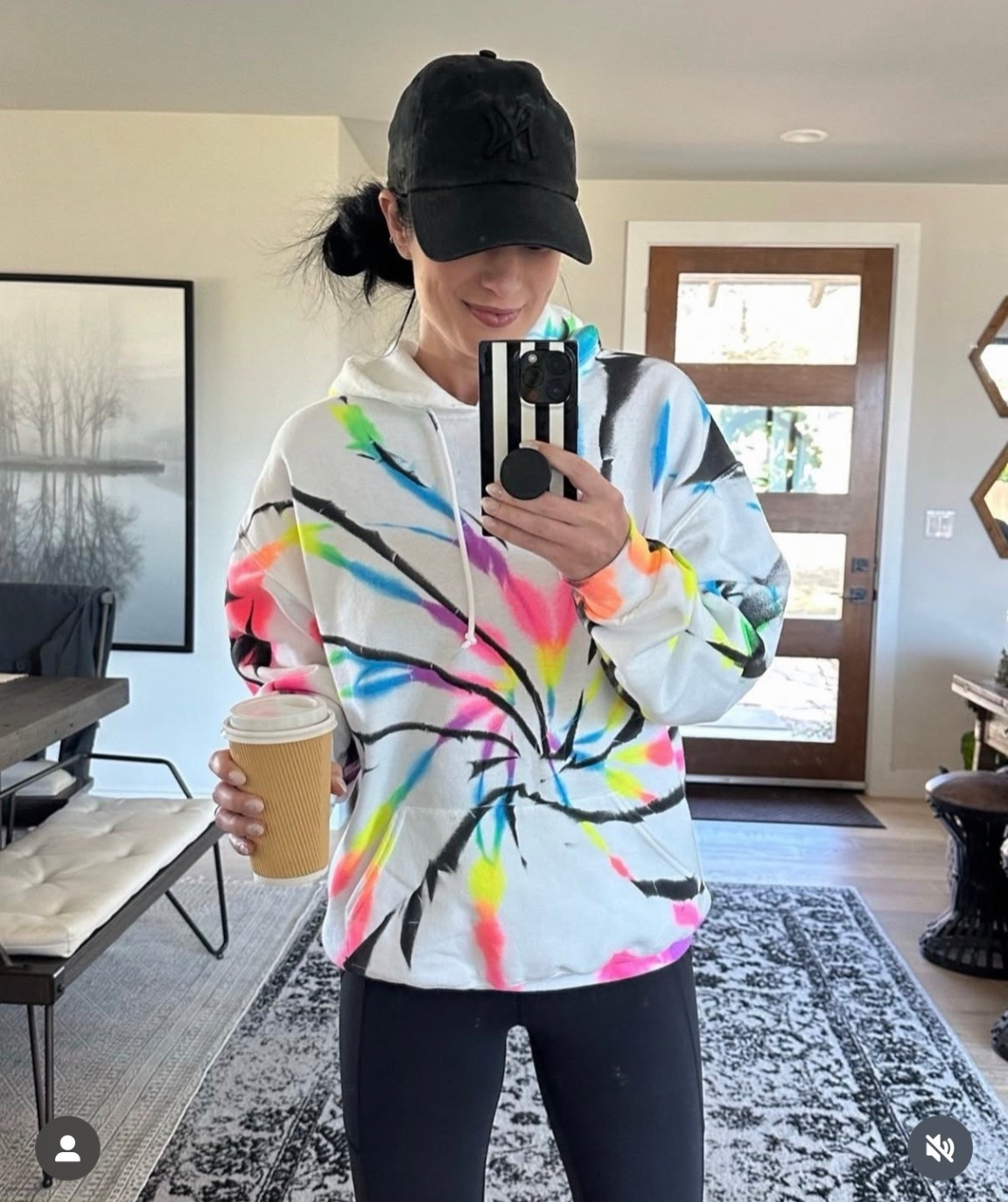 In love with this tie dye hoodie from Myrrhe! In the size large.
