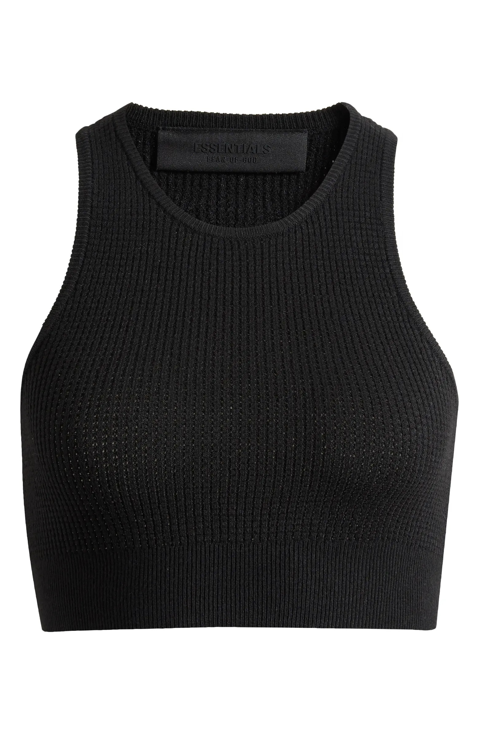 Fear of God Essentials Waffle Knit Crop Sport Tank | Nordstrom | Nordstrom
