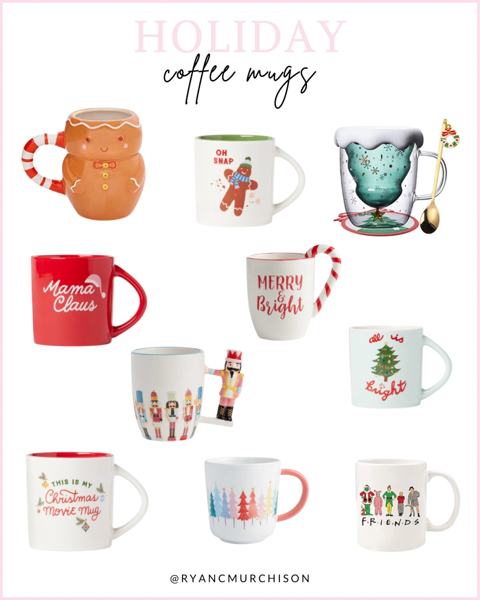Favorite holiday coffee mugs! Christmas coffee mugs, holiday home decor 

#LTKHoliday #LTKhome #LTKunder50