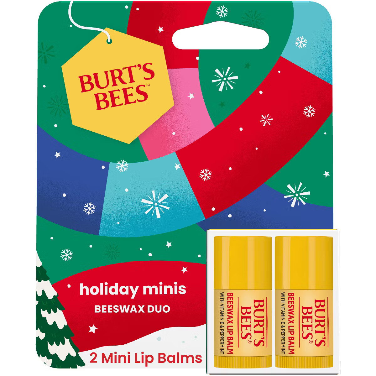 Burt's Bees Holiday Limited Edition Stocking Stuffer Mini Lip Balms - Beeswax - 0.049oz/2ct | Target