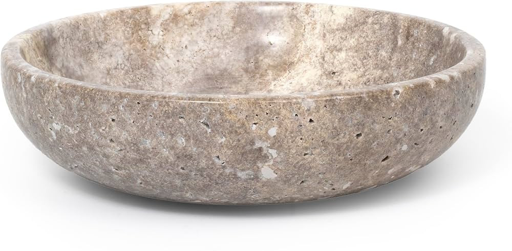 Shelf & Nook Travertine Decorative Bowls for Home Decor. Key Bowl for Entryway Table in a Choice ... | Amazon (US)
