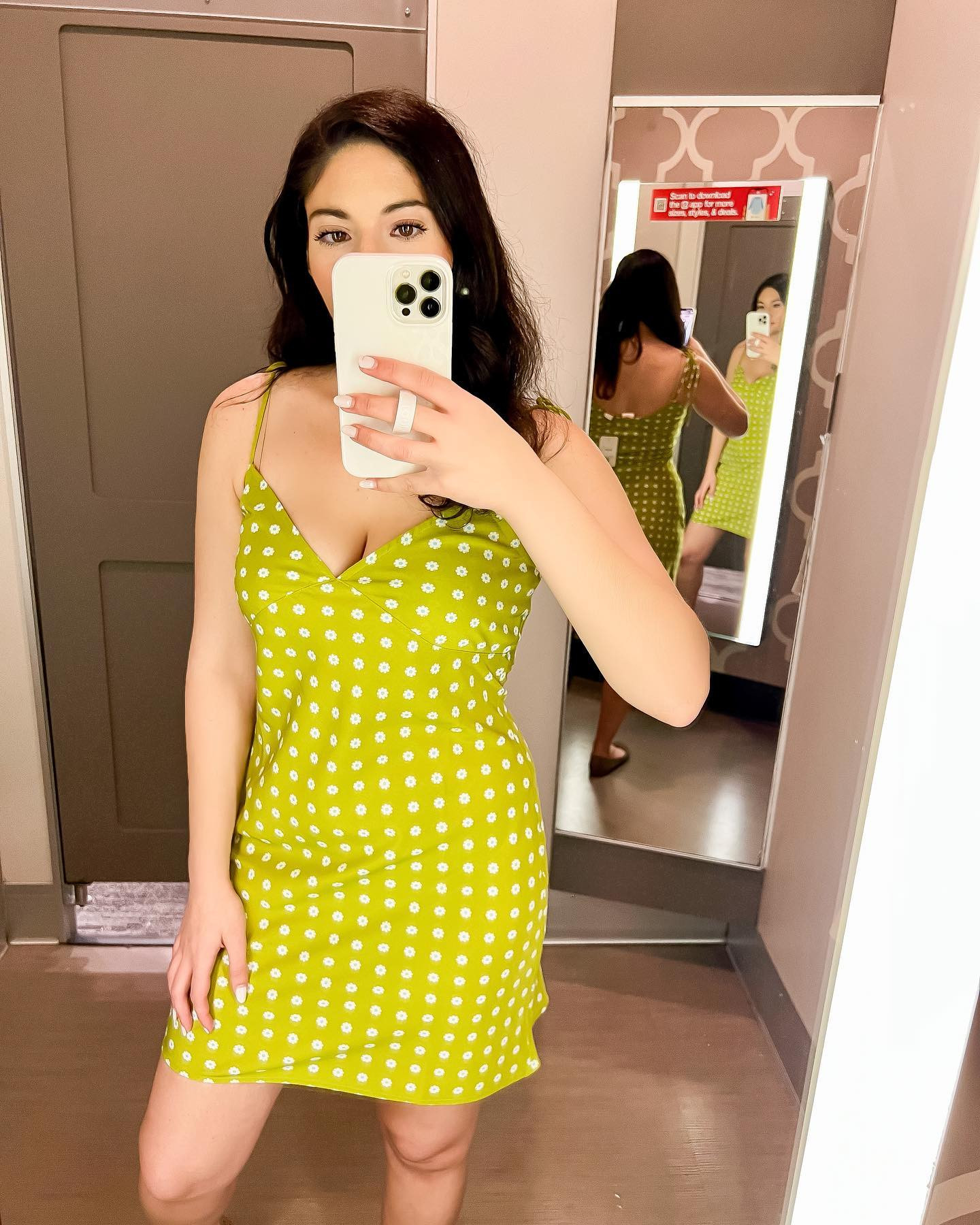 Levi's® Women's Gem Slip Dress - Sweet Daisy Split Pea Floral | Target