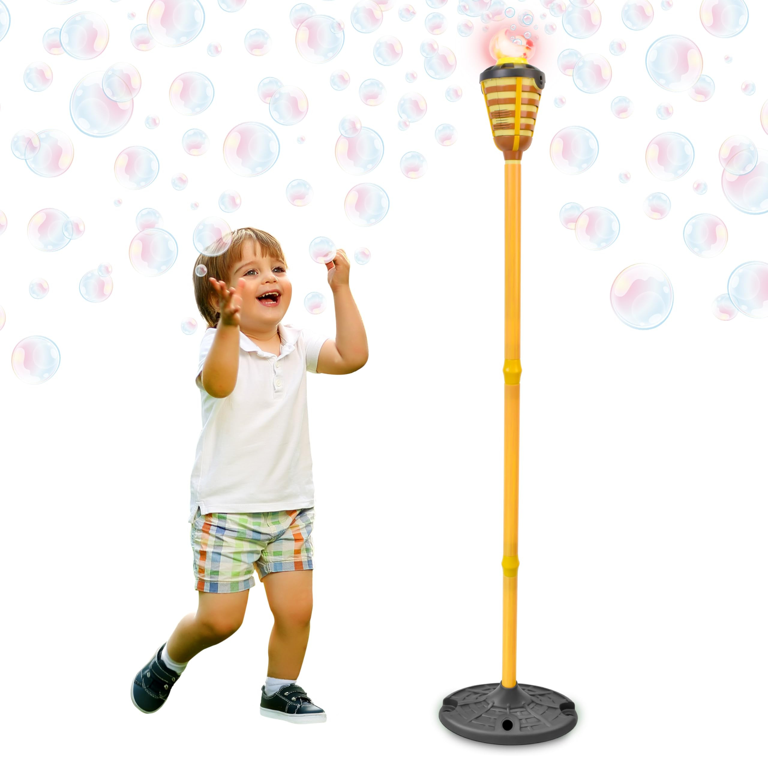 Tiki Torch Bubbler - Valentine's Bubble Machine with Lights and Music, Bubble Blower and Wand, Re... | Amazon (US)