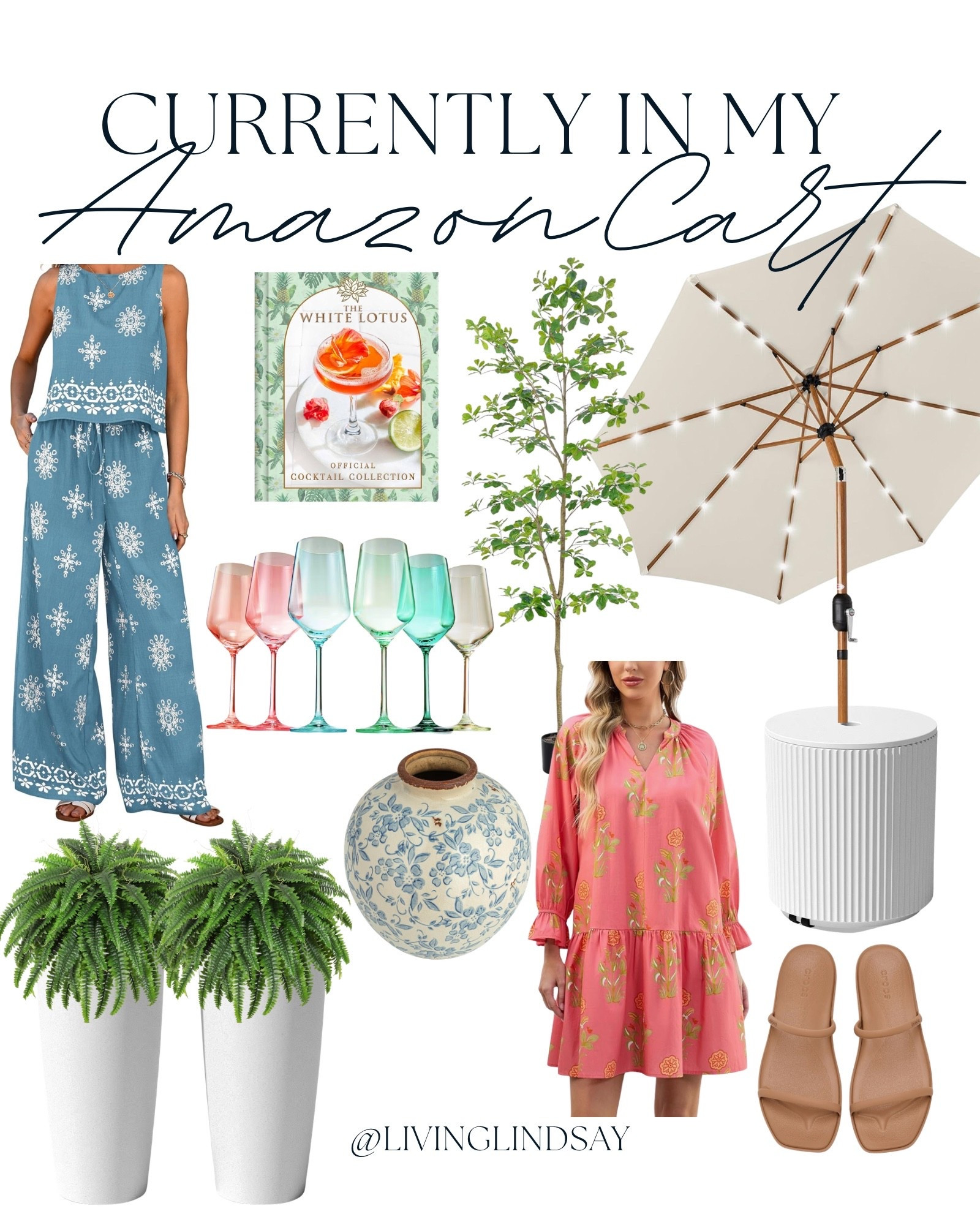 amazon finds, amazon home finds, amazon outdoor decor, patio essentials, outdoor entertaining ideas, spring hosting essentials, summer hosting must haves, backyard patio setup, outdoor umbrella with lights, patio umbrella base, outdoor string light umbrella, colorful wine glasses set, amazon glassware, cocktail book aesthetic, coffee table books decor, white lotus aesthetic, blue and white vase decor, chinoiserie decor, faux olive tree indoor, artificial tree decor, amazon planters outdoor, modern planter pots, front porch planters, ferns outdoor decor, patio styling ideas, outdoor living inspo, amazon fashion finds, spring dresses amazon, vacation outfits women, casual summer outfit, neutral slide sandals, effortless summer style

#LTKSaleAlert #LTKdayinmylife #LTKHome