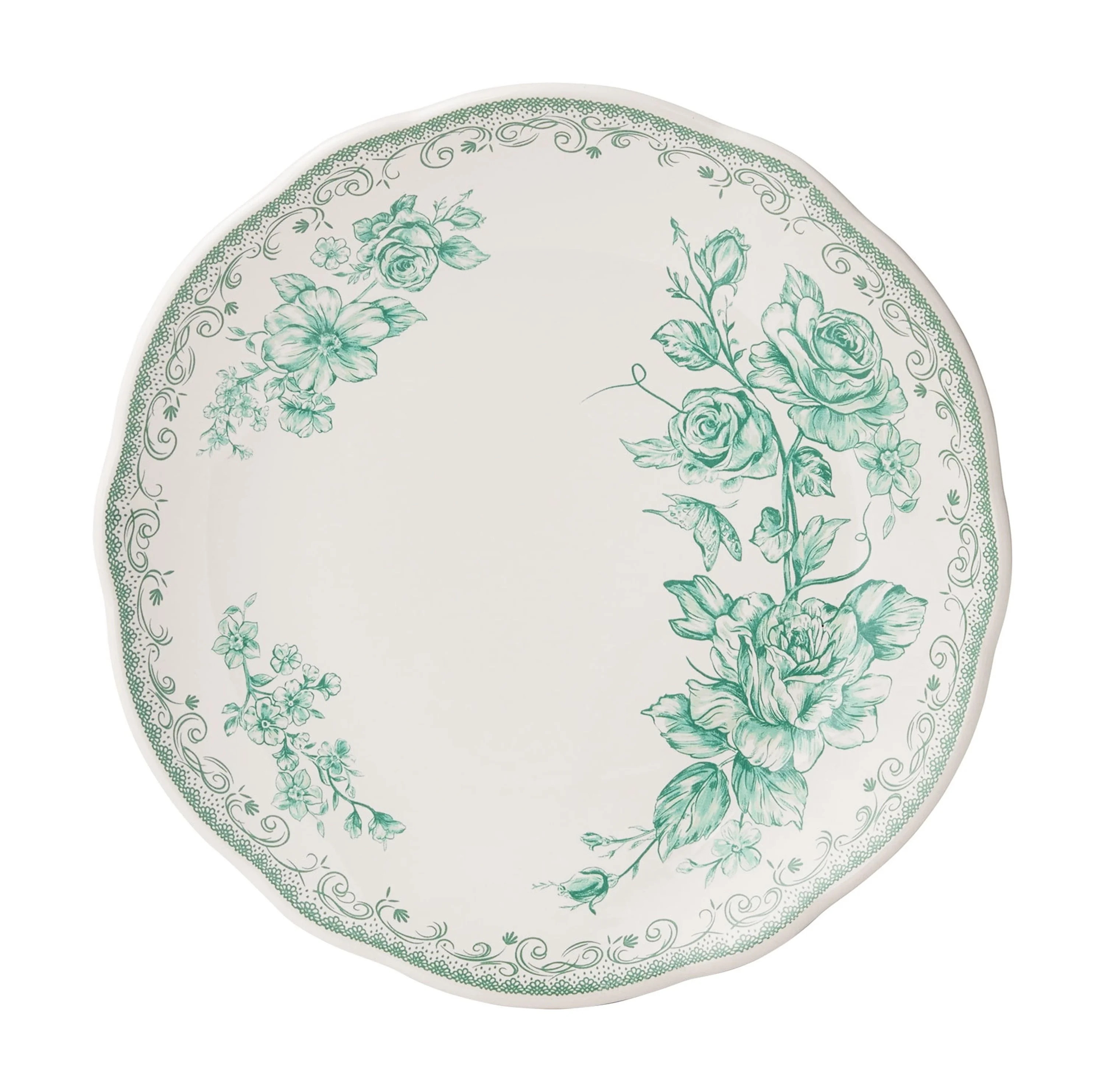 The Pioneer Woman Agatha Stoneware Salad Plate, Green | Walmart (US)