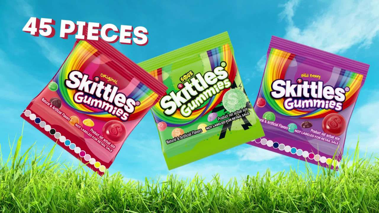 Skittles Gummies Fun Size Easter Candy Variety Bag - 45 Ct Bulk Bag | Walmart (US)