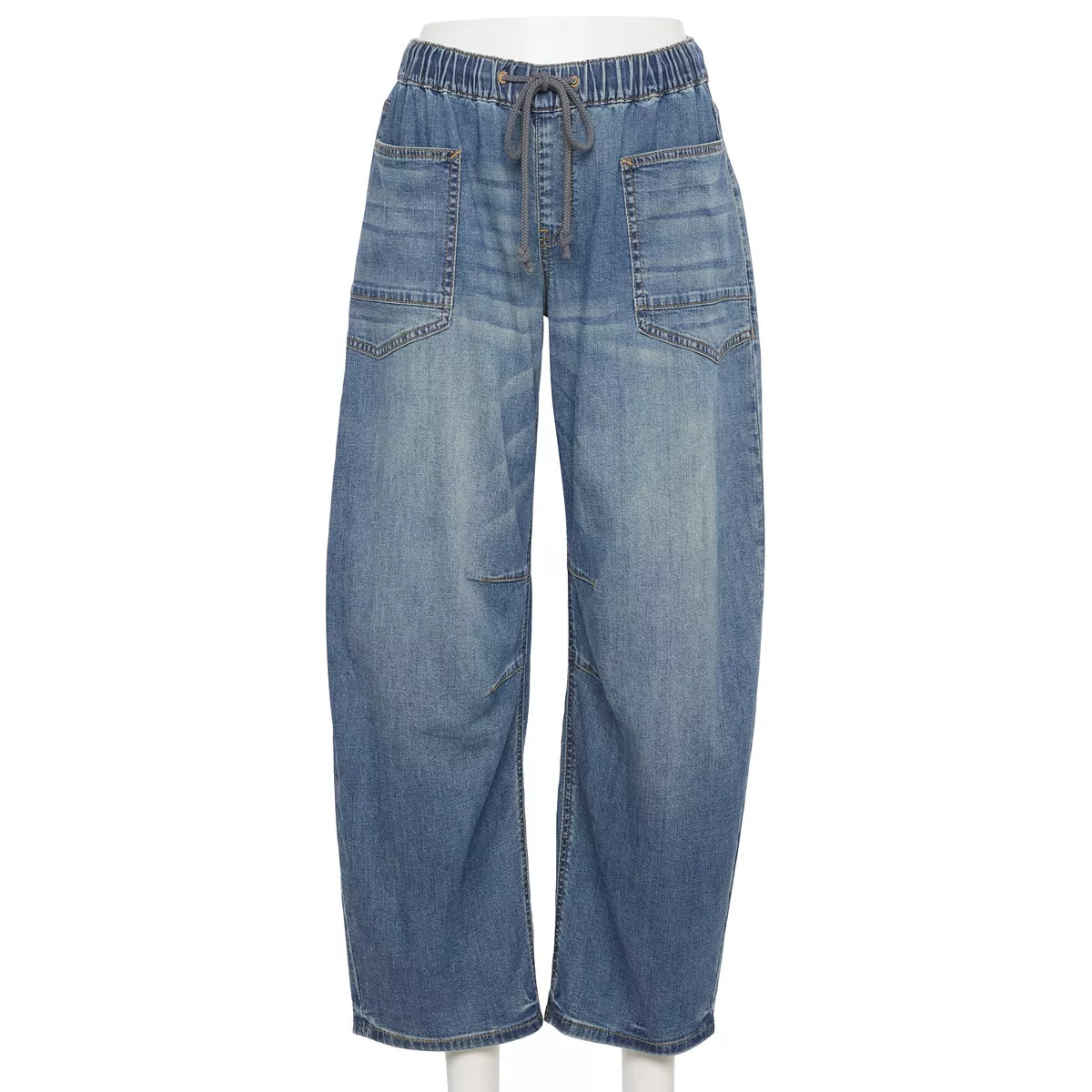 Juniors' Project Indigo Barrel Leg Drawstring Jeans | Kohl's