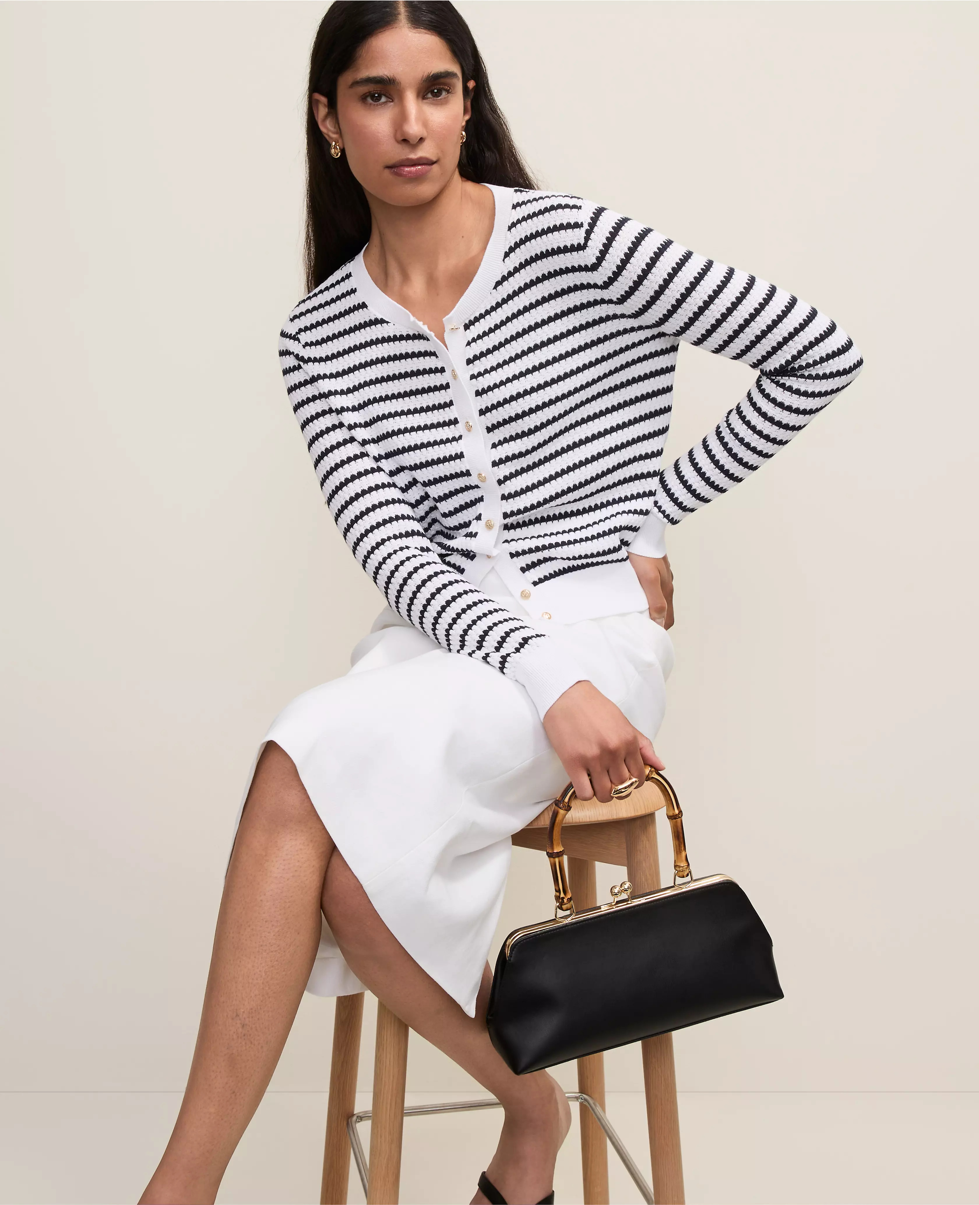 The Striped Ann Cardigan | Ann Taylor
