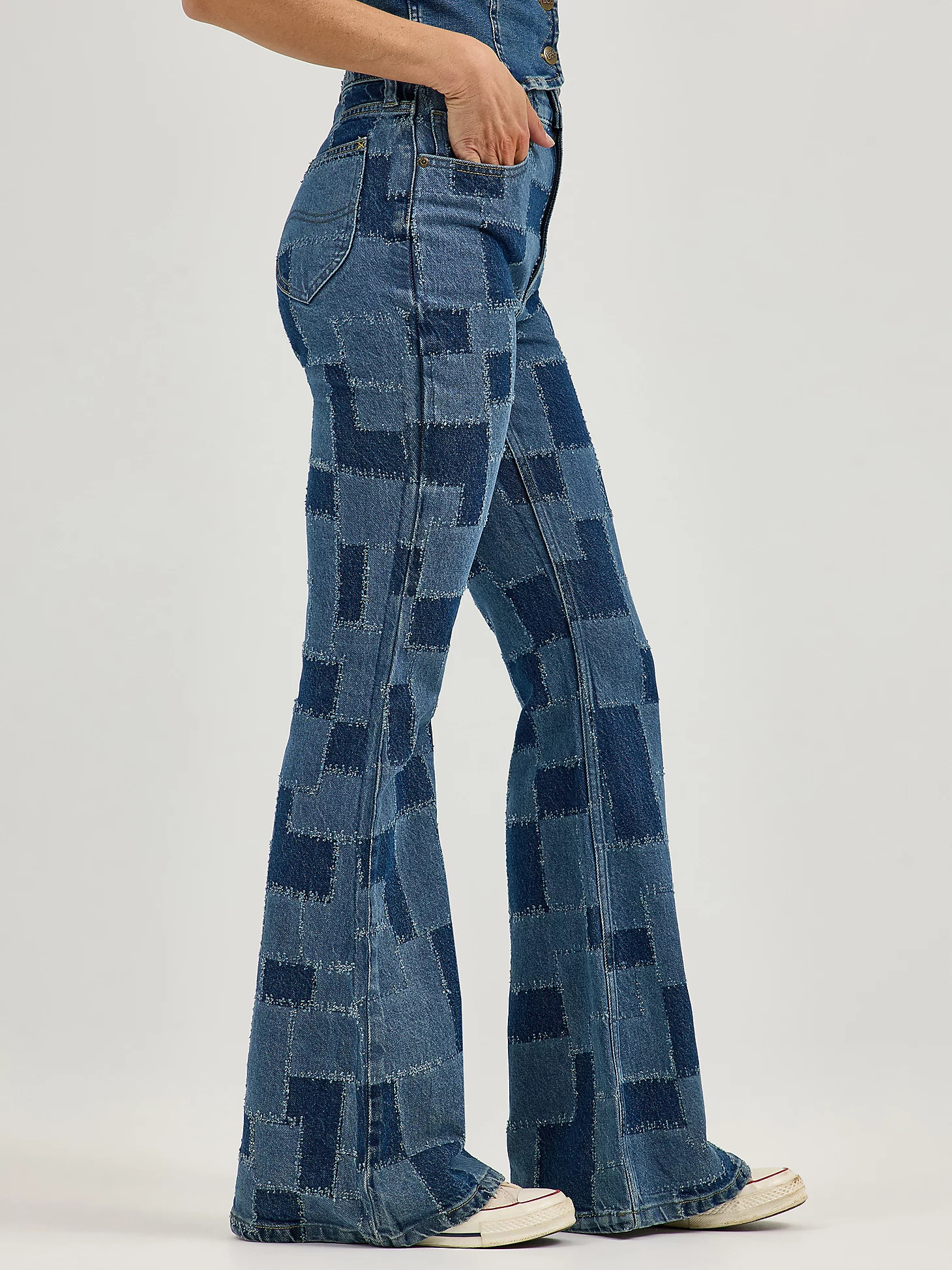 Women's High Rise Patchwork Flare Jean | Lee Jeans