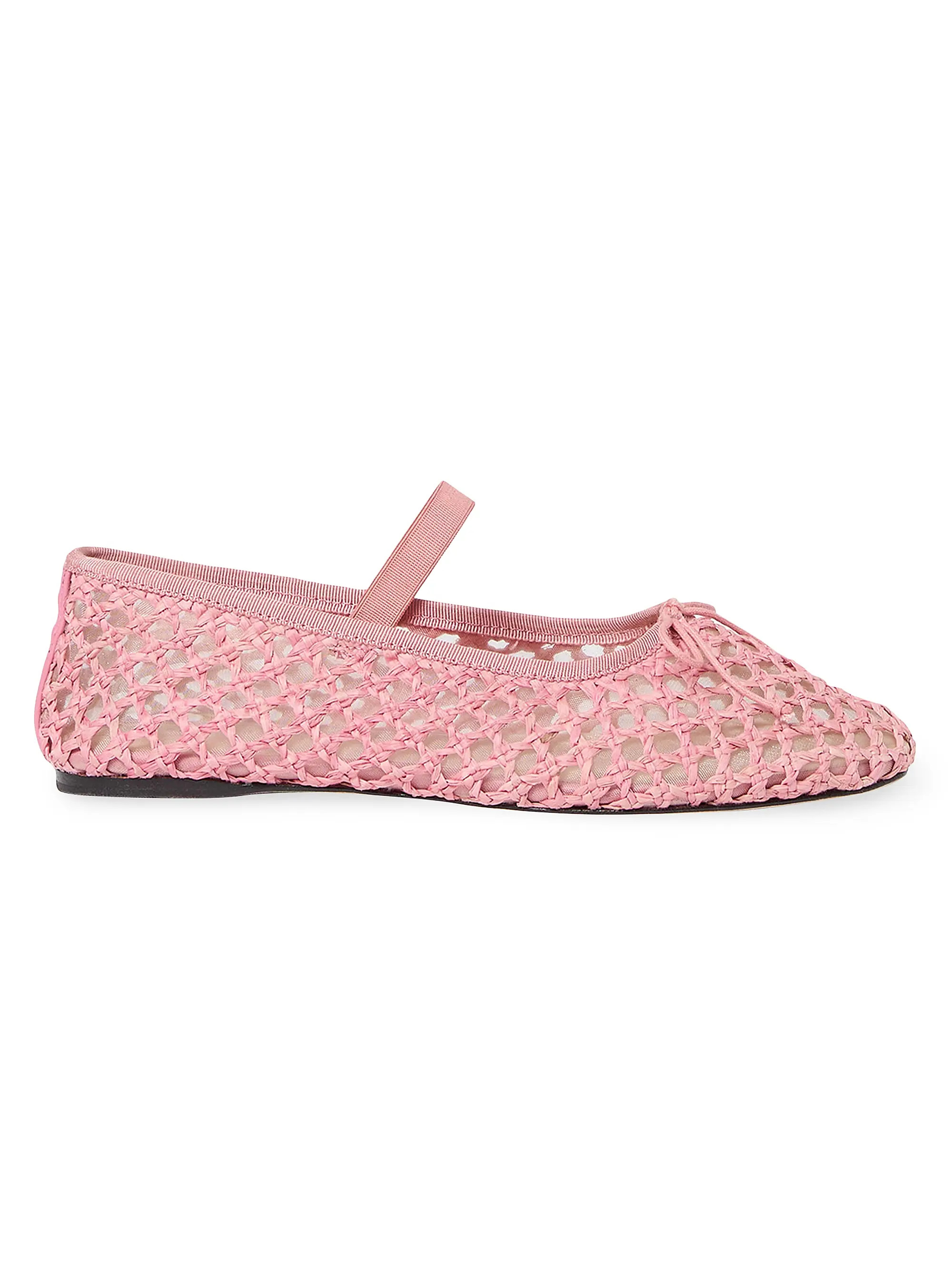 Shop Loeffler Randall Leonie Raffia Ballet Flats | Saks Fifth Avenue | Saks Fifth Avenue