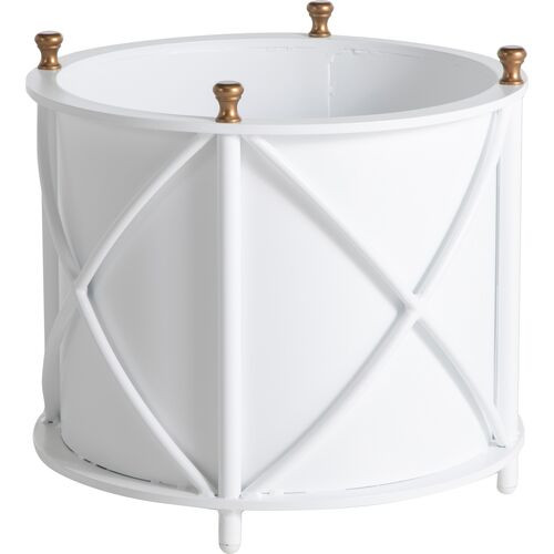 Frances Large Round Planter, White | One Kings Lane