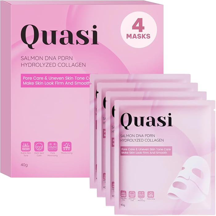 Quasi Salmon PDRN Collagen Mask – Korean Skin care Gel Face Mask for Hydration, Firming & Smoot... | Amazon (US)