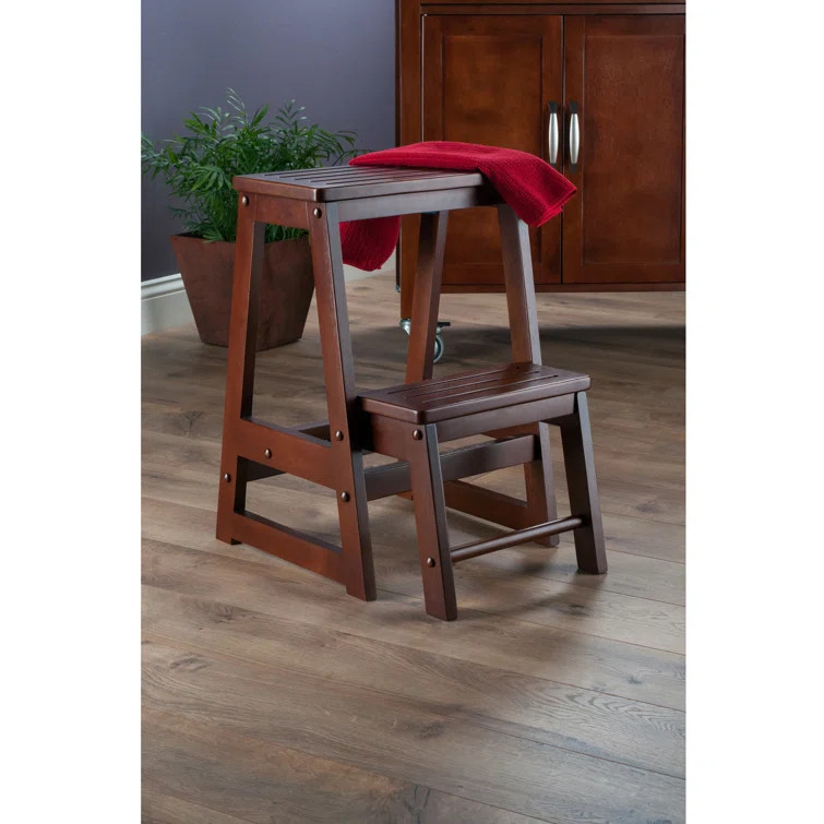 Calimesa 2 - Step Wood Lightweight Folding Step Stool | Wayfair North America