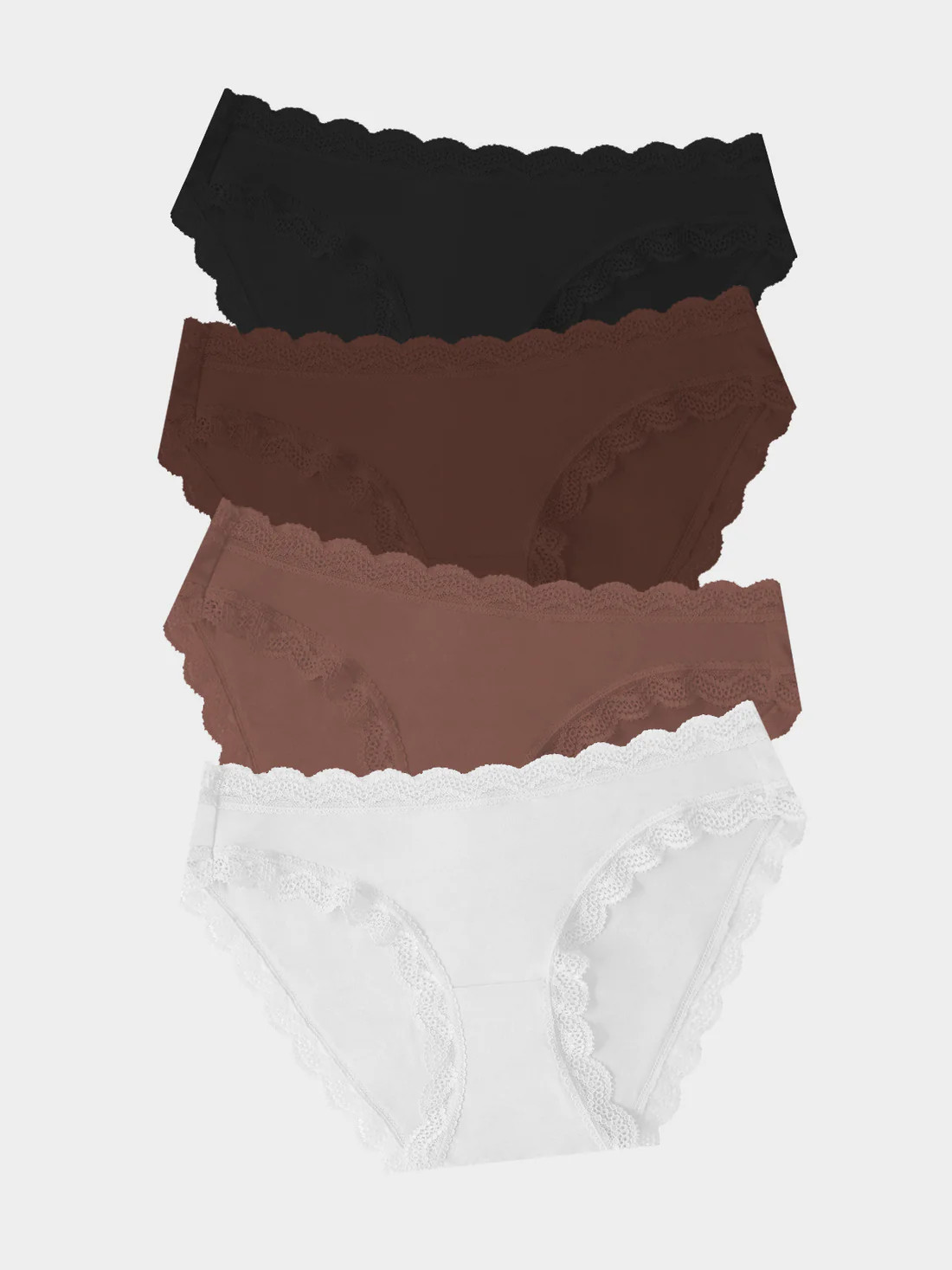 The Original Knicker Four Pack - Mocha Essentials | TENCEL™ Underwear | Stripe and Stare