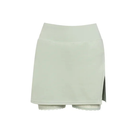 Jessica Simpson Women’s Solid Skirt with Lace Biker Short, Sizes XS-XXL | Walmart (US)