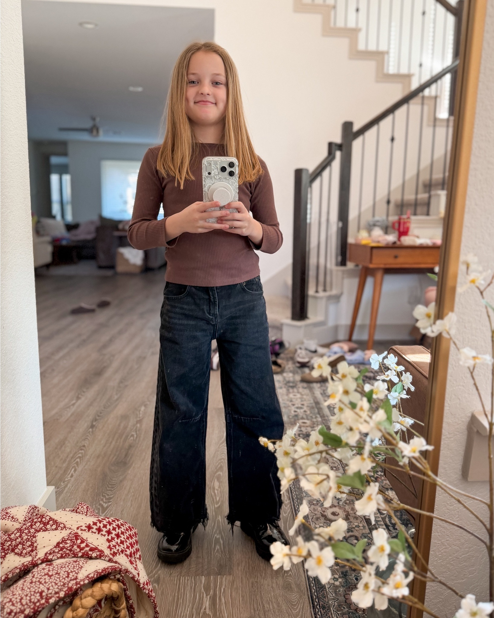 Barrel jeans Olivia loves from Dillards 