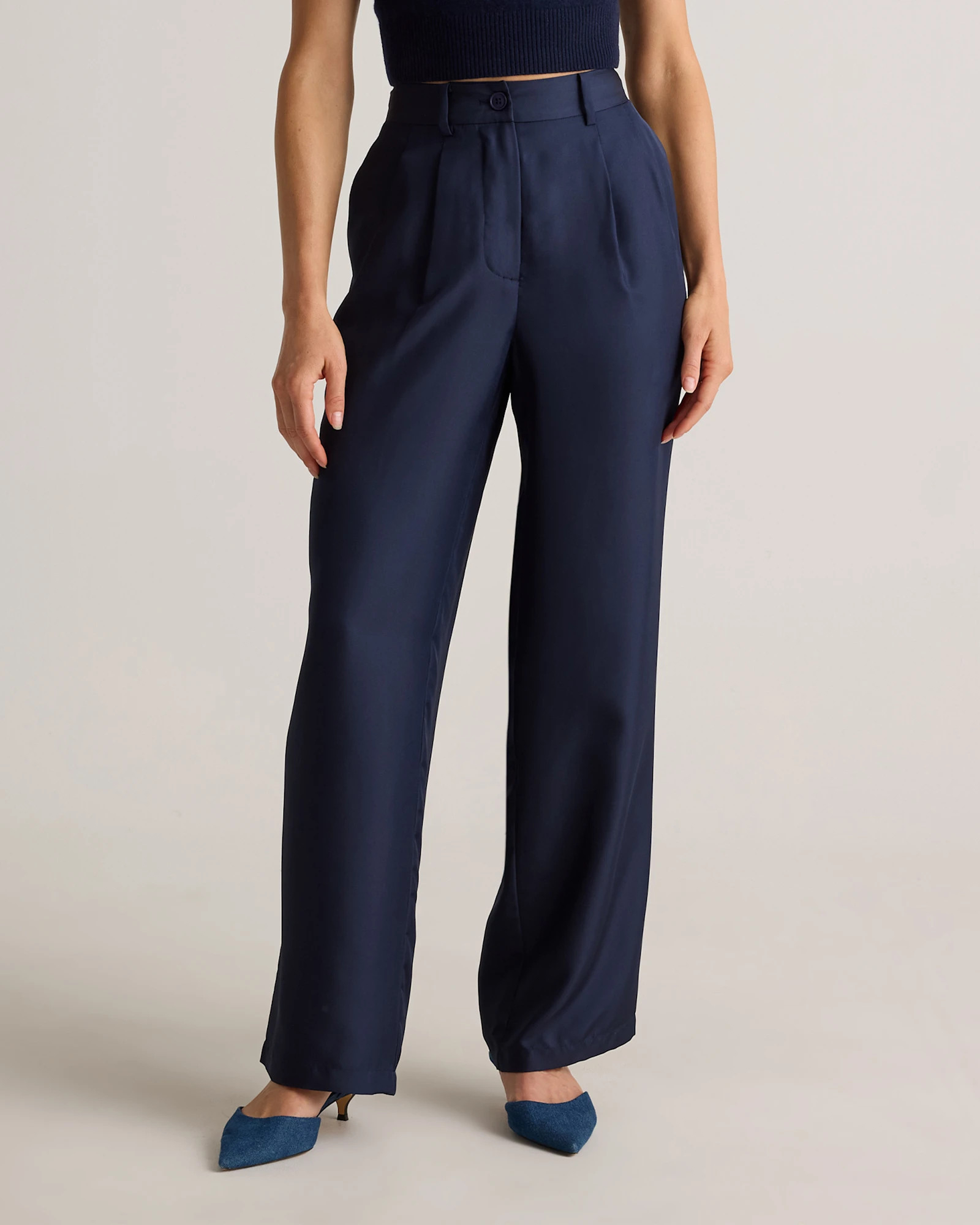 100% Silk Twill Trouser | Quince