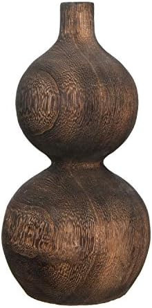 Bloomingville Black Stained Finish Paulownia Wood Vase | Amazon (US)