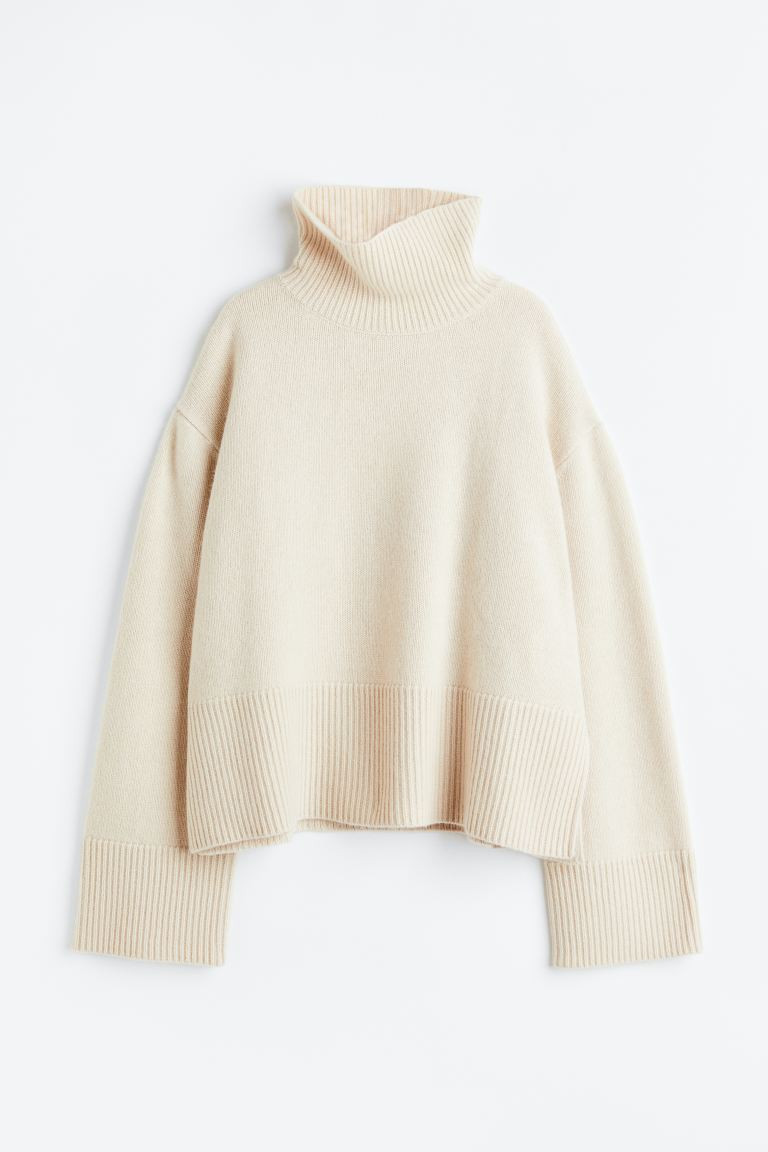 Oversized polo-neck wool-blend jumper | H&M (UK, MY, IN, SG, PH, TW, HK)