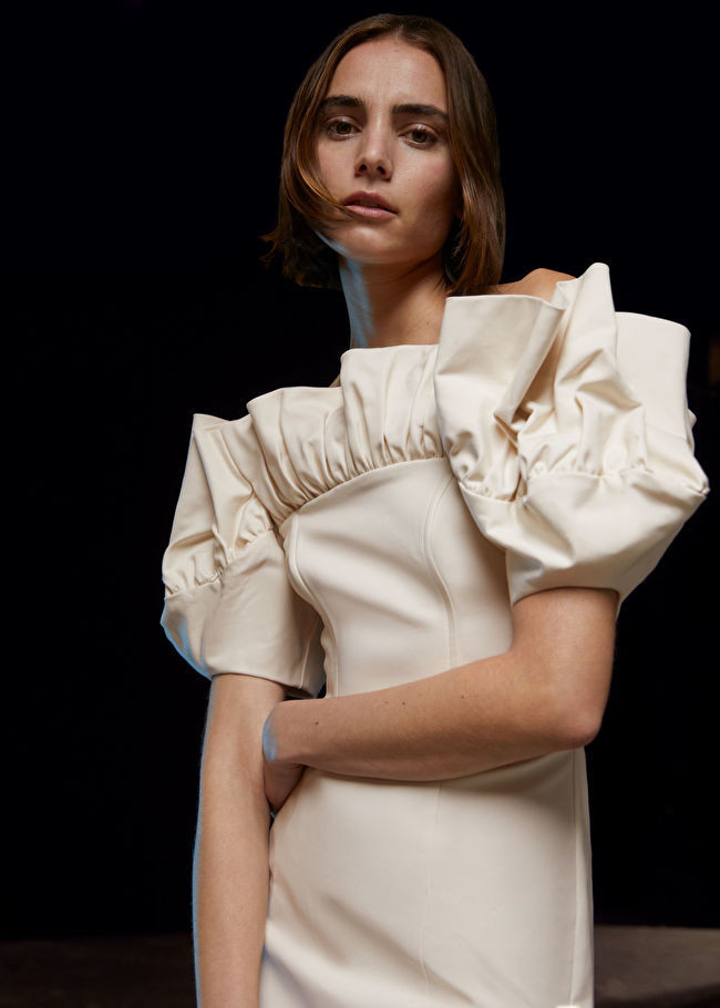 Ruffled Off-Shoulder Midi Dress | & Other Stories US