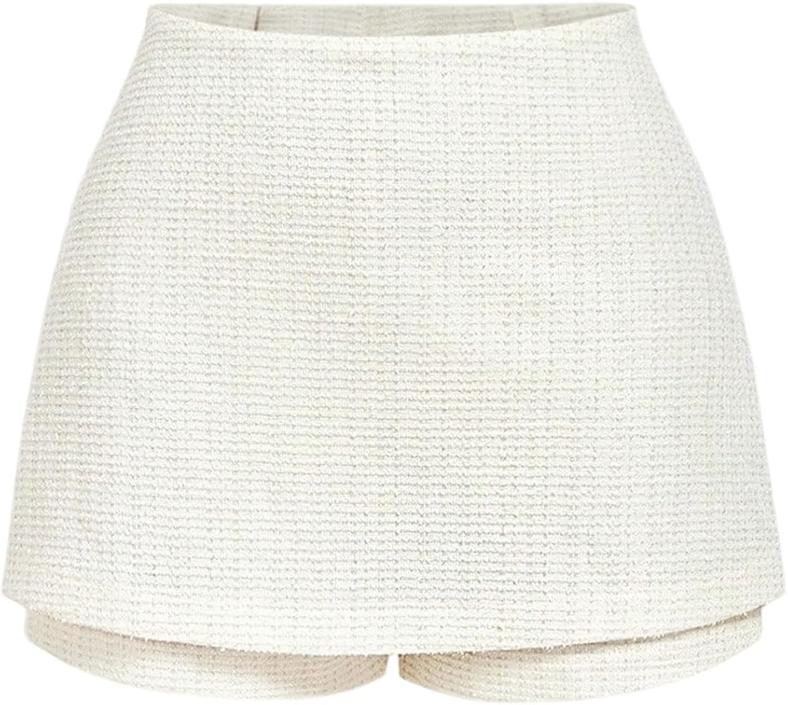 Floerns Women's Elegant Low Rise Mini Skorts Dressy Casual Work Skirt Shorts | Amazon (US)