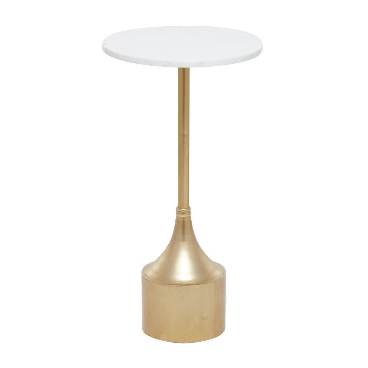 Contemporary Metal and Marble Pedestal Accent Table Gold - Olivia & May | Target