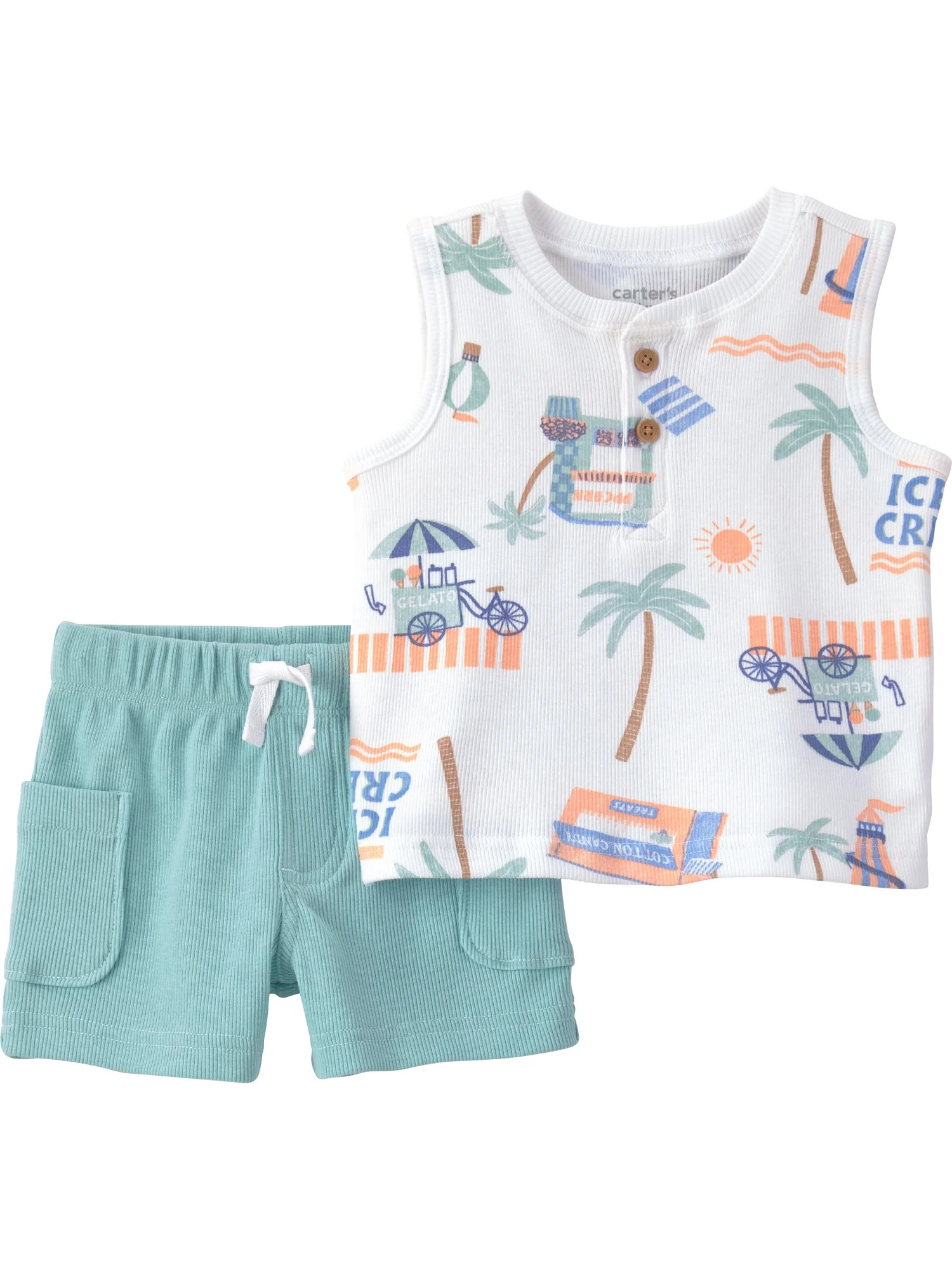 Carter's Child of Mine Baby Boy Outfit Set, 2-Piece, Sizes 0/3-24 Months - Walmart.com | Walmart (US)