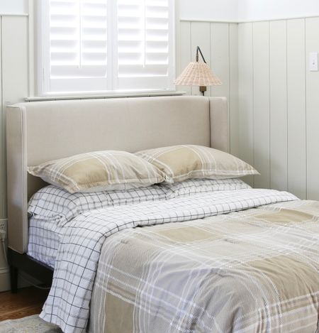 Bedroom, boy’s bedroom décor, Quilt set, sheet set, upholstered wing back wood bed, wall sconce

#LTKFind #LTKhome #LTKstyletip