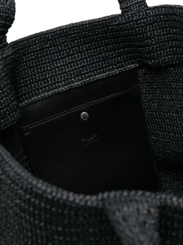 logo-embossed raffia tote bag | Farfetch Global