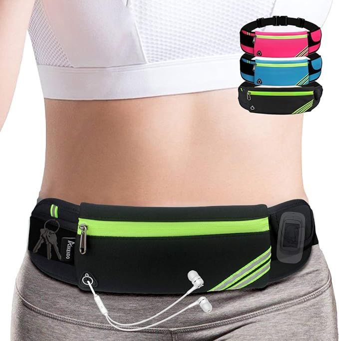 Slim Running Belt Fanny Pack,Waist Pack Bag for Hiking Cycling Workout,Reflective Runners Belt Jo... | Amazon (US)
