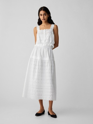 Gap × DÔEN Eyelet Midi Skirt | Gap (US)
