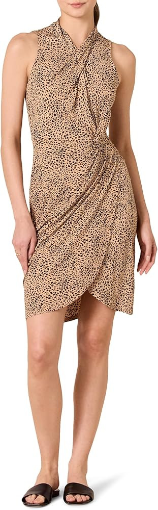Amazon Essentials Women's Sleeveless Crossover Twist Neck Faux Wrap Dress | Amazon (US)