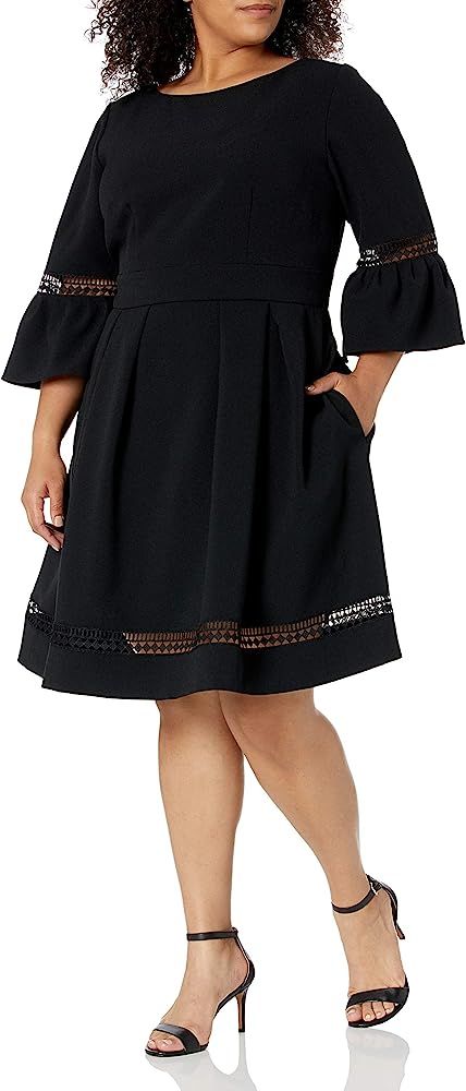 Eliza J Women's Bell Sleeve Fit and Flare Dress (Regular, Petite, & Plus) | Amazon (US)