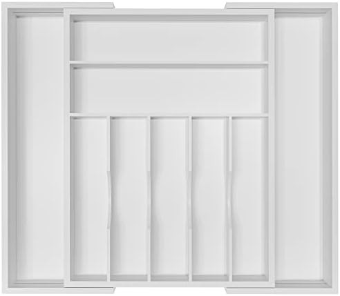 Amazon.com - Utensil Organizer Silverware Drawer Organizer - Adjustable Utensil Tray Bamboo Silve... | Amazon (US)