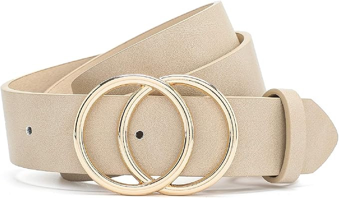 Earnda Women's Leather Belt Fashion Soft Faux Leather Waist Belts For Jeans Dress | Amazon (US)