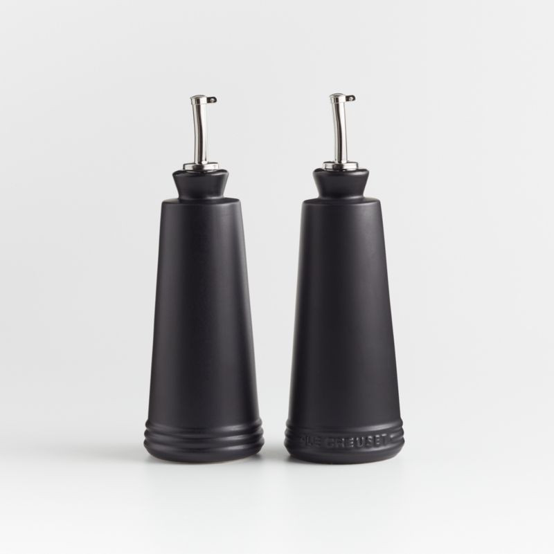 Le Creuset Black Oil and Vinegar Cruet Set + Reviews | Crate & Barrel | Crate & Barrel