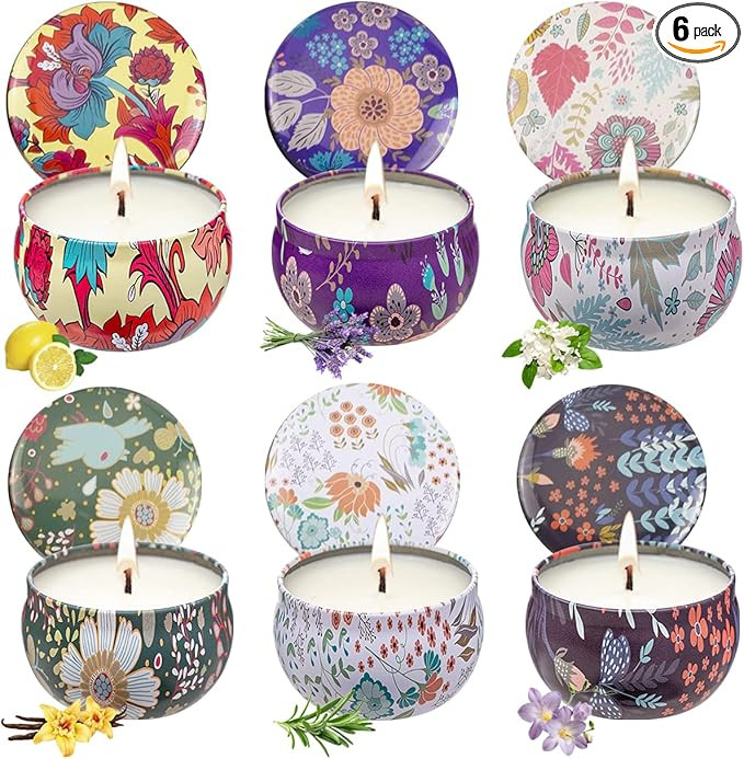 6 Pack Scented Candles Gift Set for Women, Mom, Men, Dad, Aromatherapy Candles for Home Scented, ... | Amazon (US)