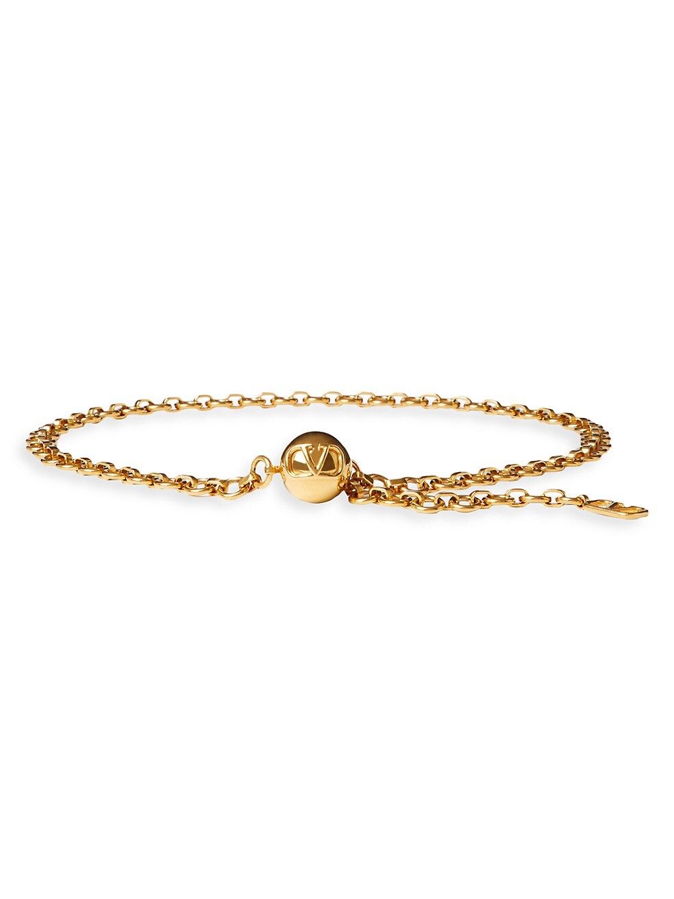 V-Logo Goldtone Chain Belt | Saks Fifth Avenue