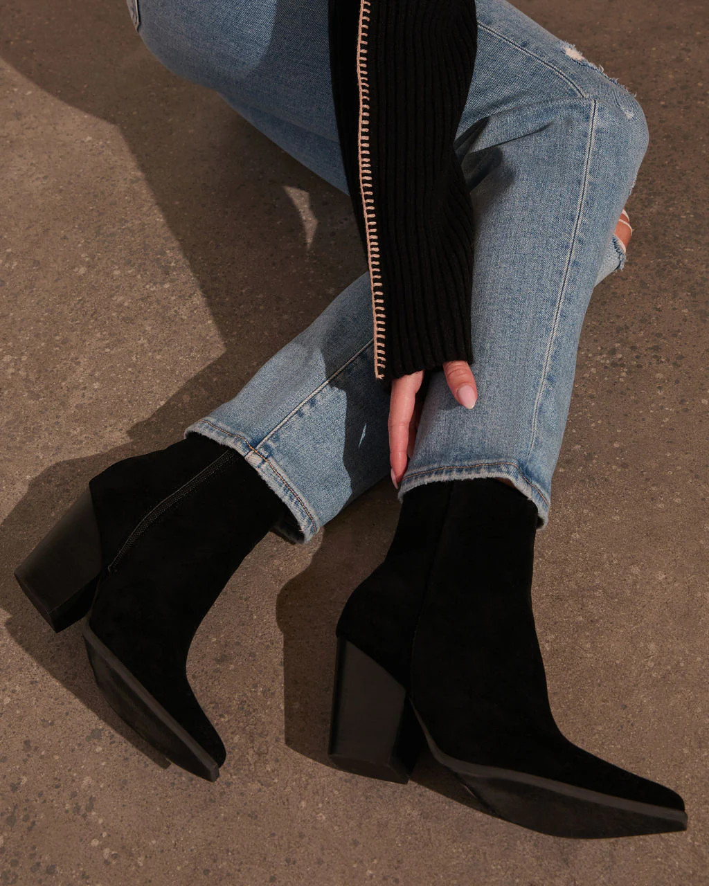 Rowyn Faux Suede Heeled Bootie | VICI