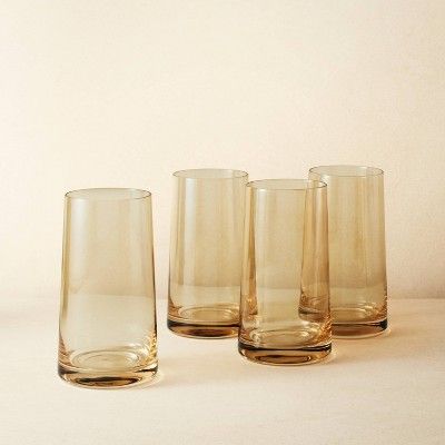 20oz 4pk Glass Tall Tinted Tumblers - Opalhouse™ designed with Jungalow™ | Target